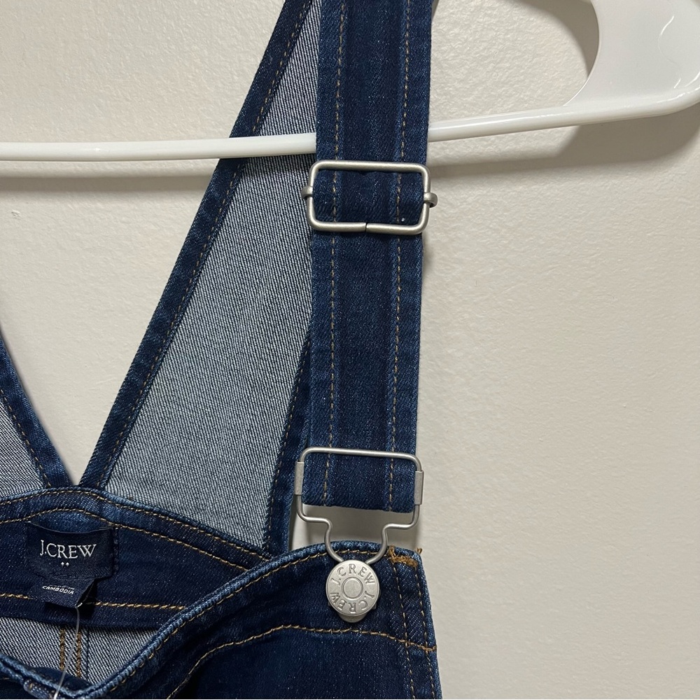 J Crew Factory Skinny Jean Overalls Woman's Size Large New - Picture 8 of 12